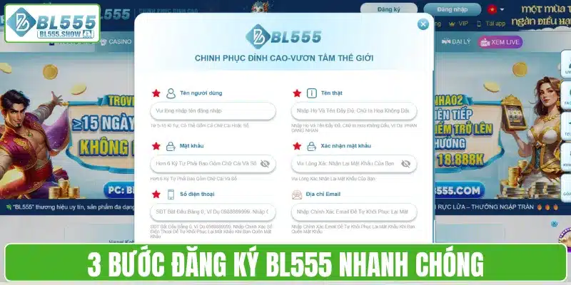 3 bước đăng ký BL555 nhanh chóng