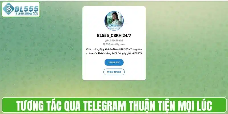 Tương tác qua Telegram thuận tiện mọi lúc